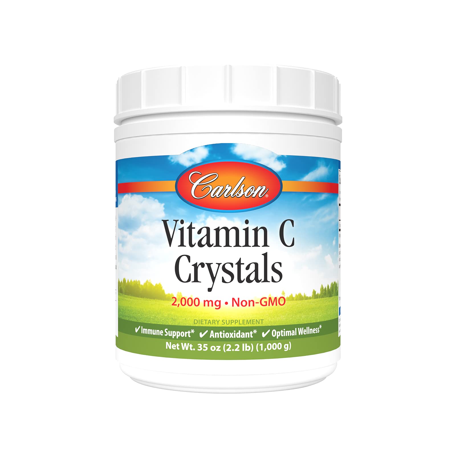 Carlson Vitamin C Crystals Powder 2,000 mg, 35 oz