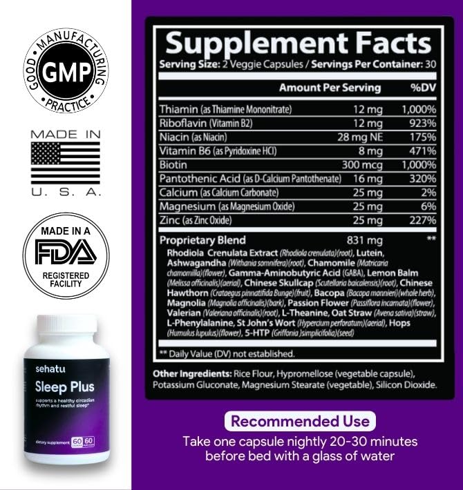 SEHATU Sleep Plus Capsule, 60 Count