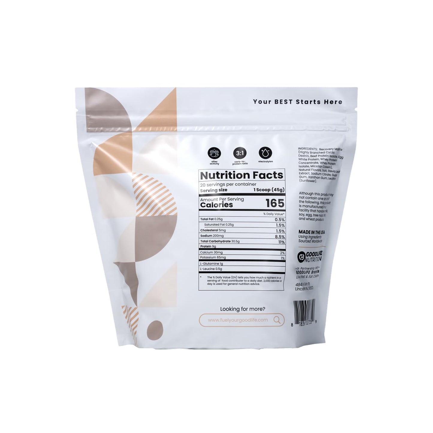 GOODLIFE Nutrition Beef Protein Powder 38.09 oz