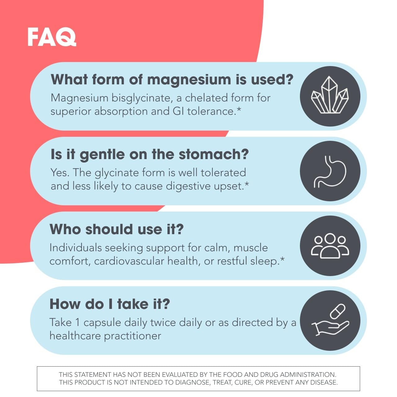 Metabolic Maintenance Magnesium Glycinate Capsules, 180 Capsules
