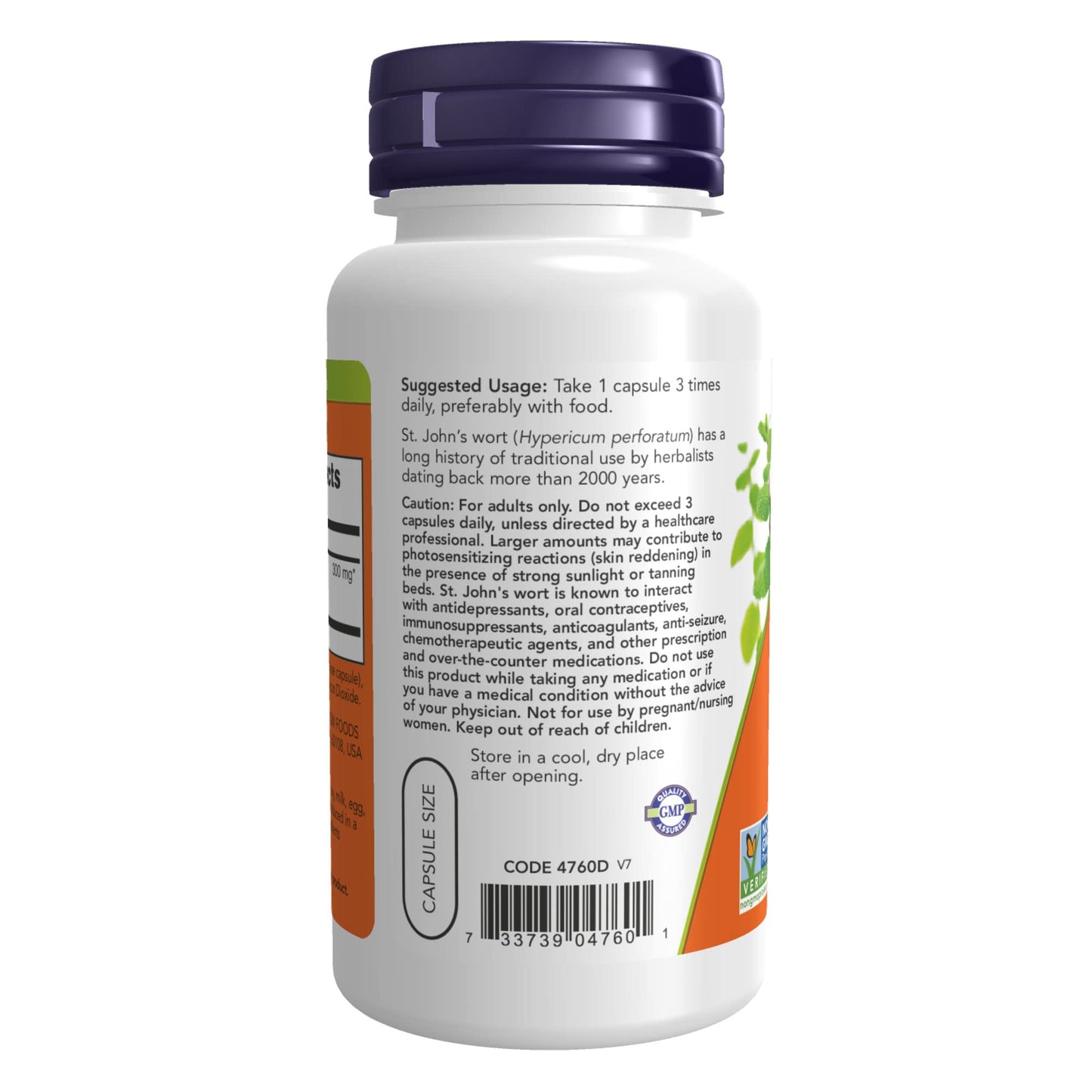 NOW Foods St. John's Wort 300 mg Standardized Extract Capsules, 200 Count