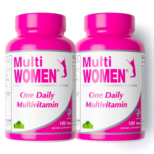 ALFA VITAMINS Women's Multivitamin Dietary Supplement with Essential Vitamins & Minerals, Amino Acids + Antioxidants, 200 Capsules