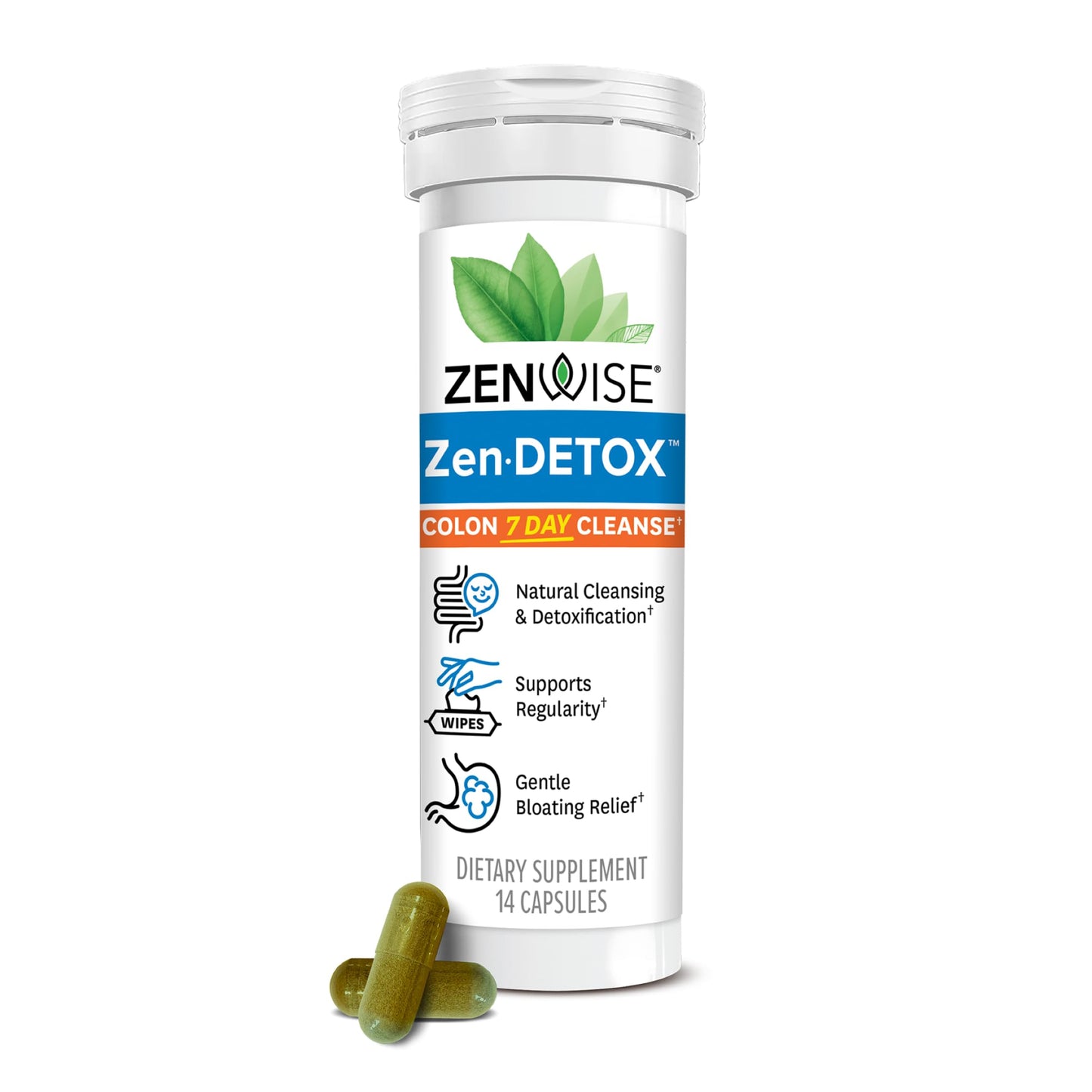 Zenwise Health 7-Day Colon Detox Cleanse Capsules, 14 Count