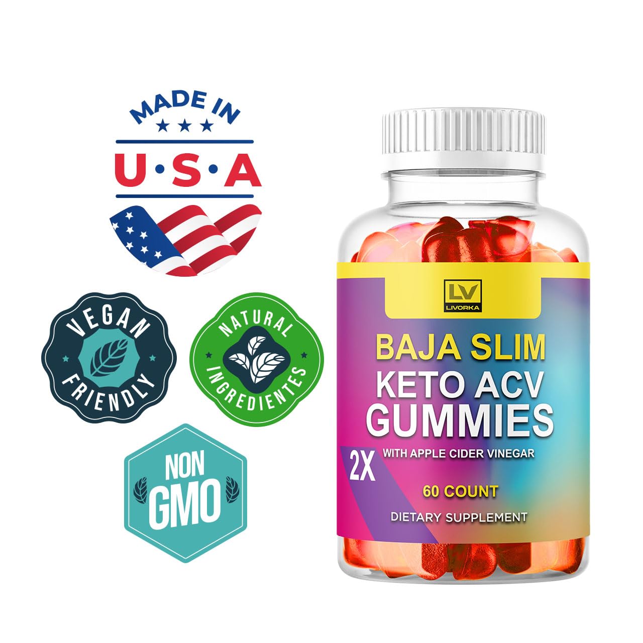 LIVORKA Baja Slim Keto Gummies 180 Gummies