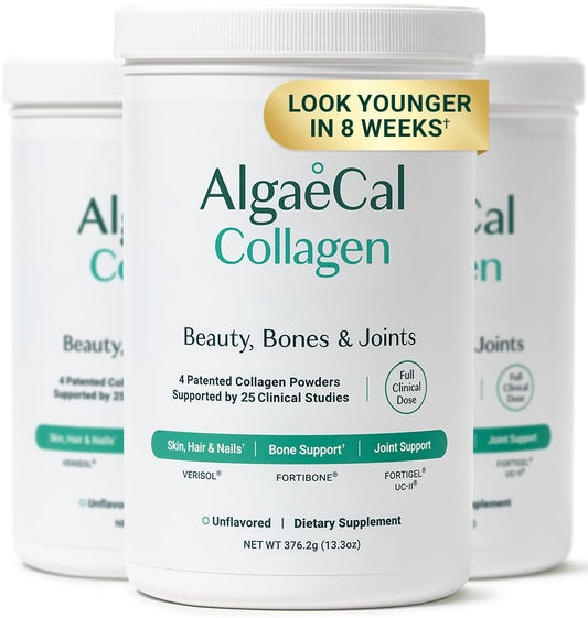 ALGAECAL Collagen Peptides Powder, 90 Servings (Pack of 3)