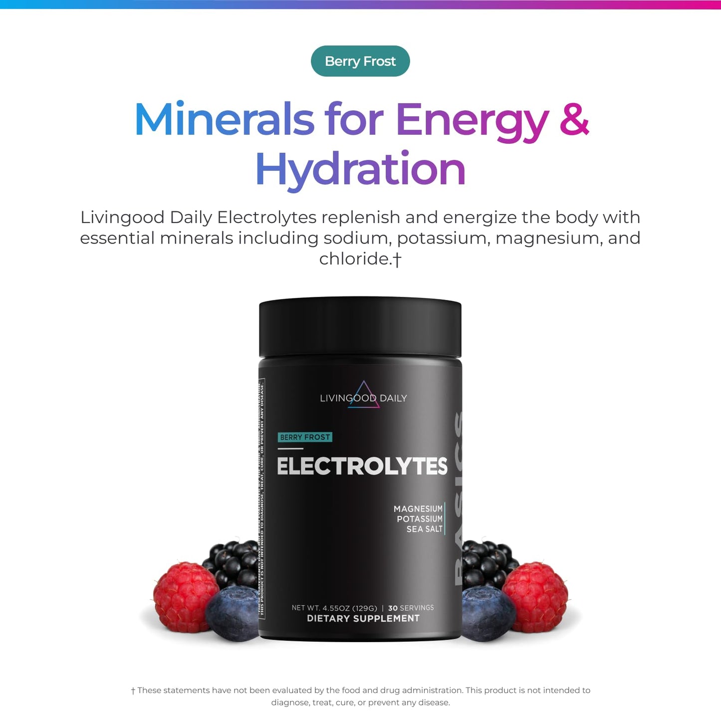 Livingood Daily Basic Electrolytes Powder 7.1 Ounce