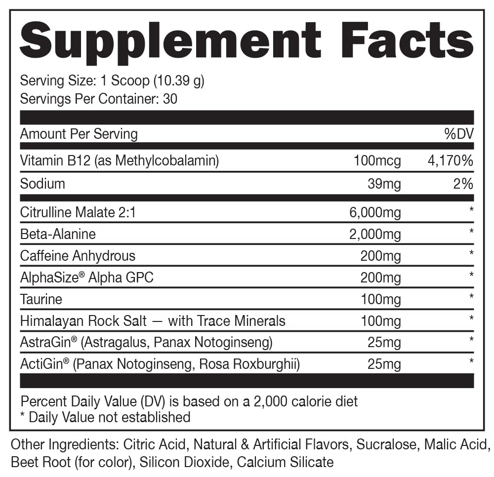 Bucked Up Pre Workout Powder 10.99 Ounce