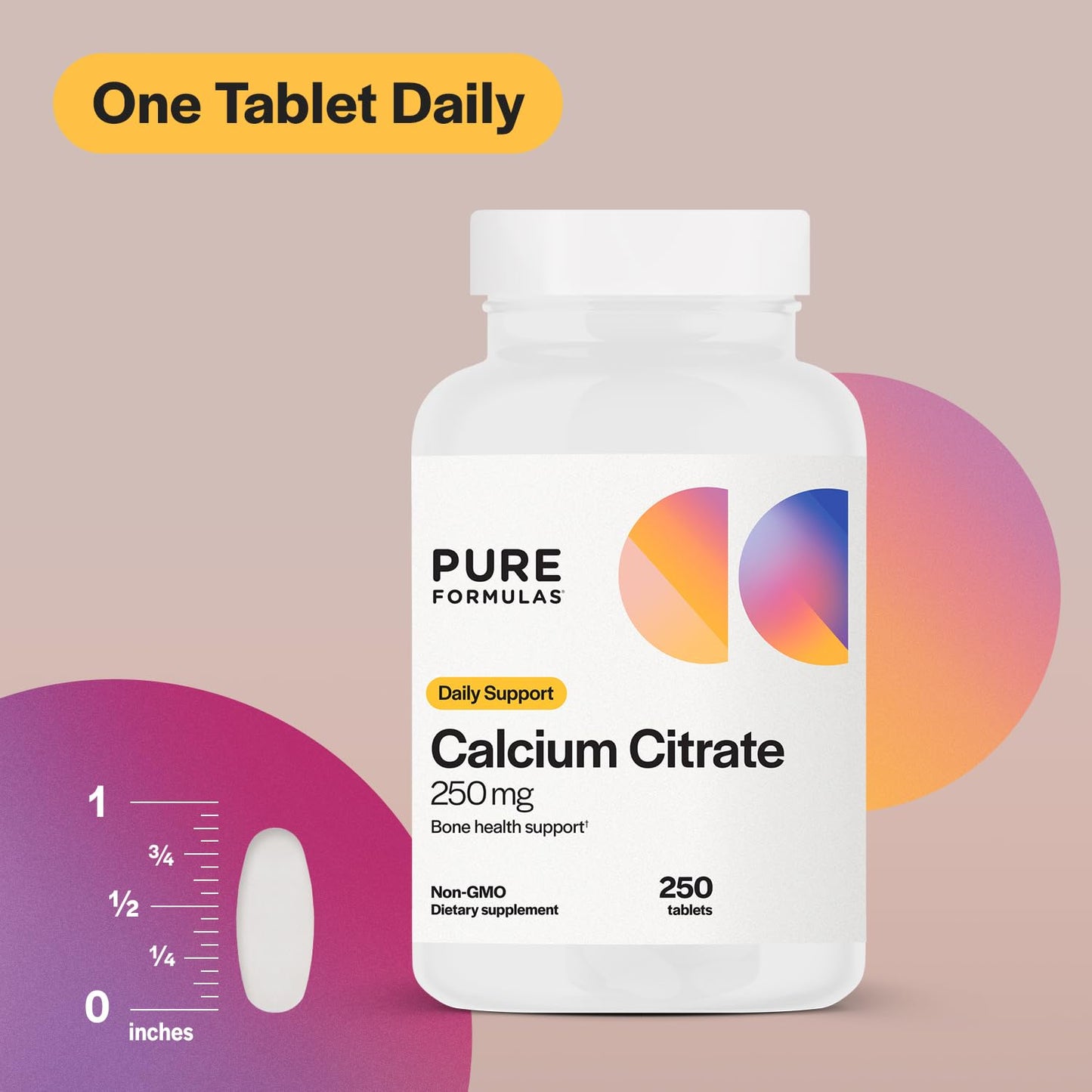 PureFormulas Calcium Citrate 250 mg 250 Tablets