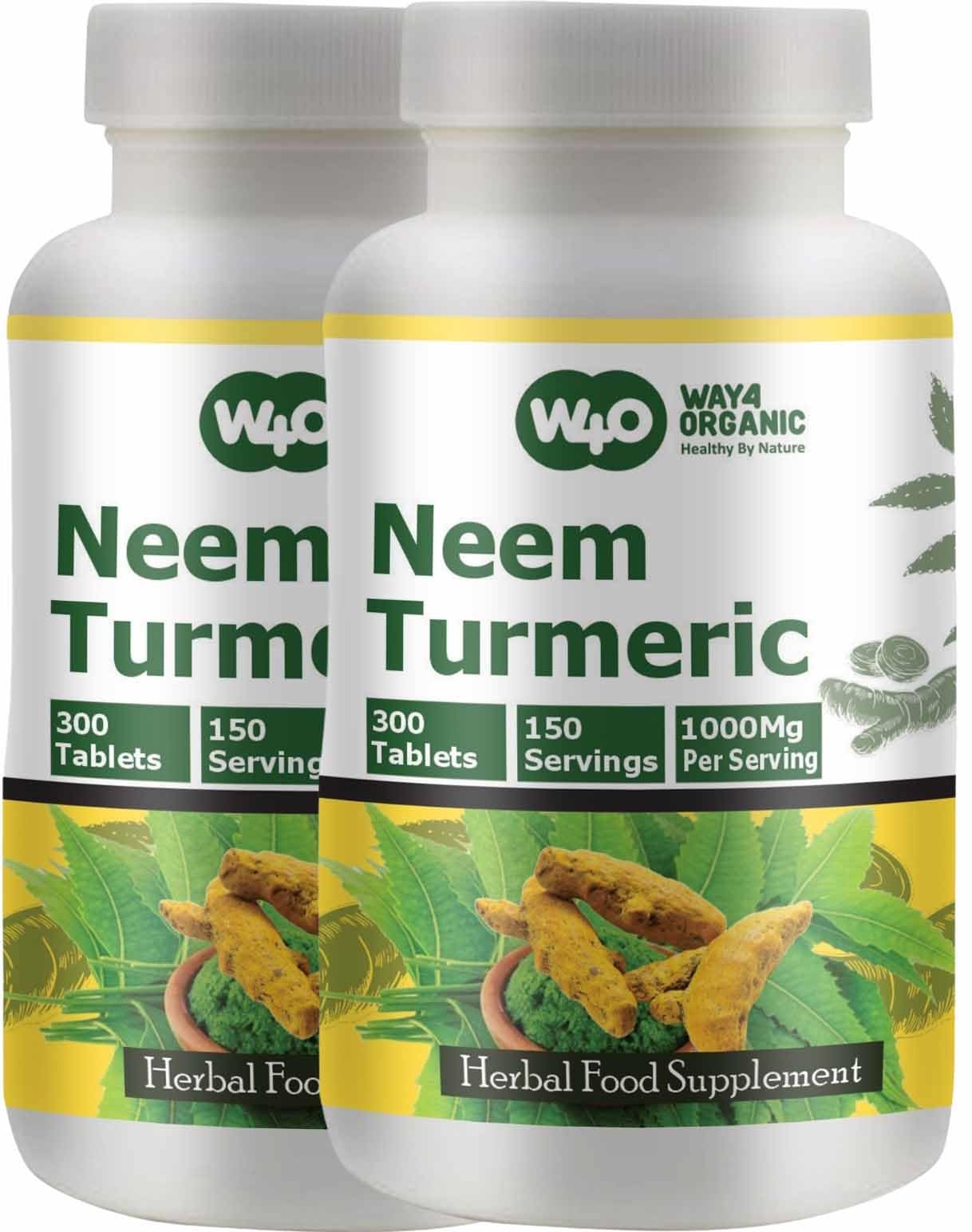 WAY 4 ORGANIC W4O Neem Turmeric Capsules 1 Capsule
