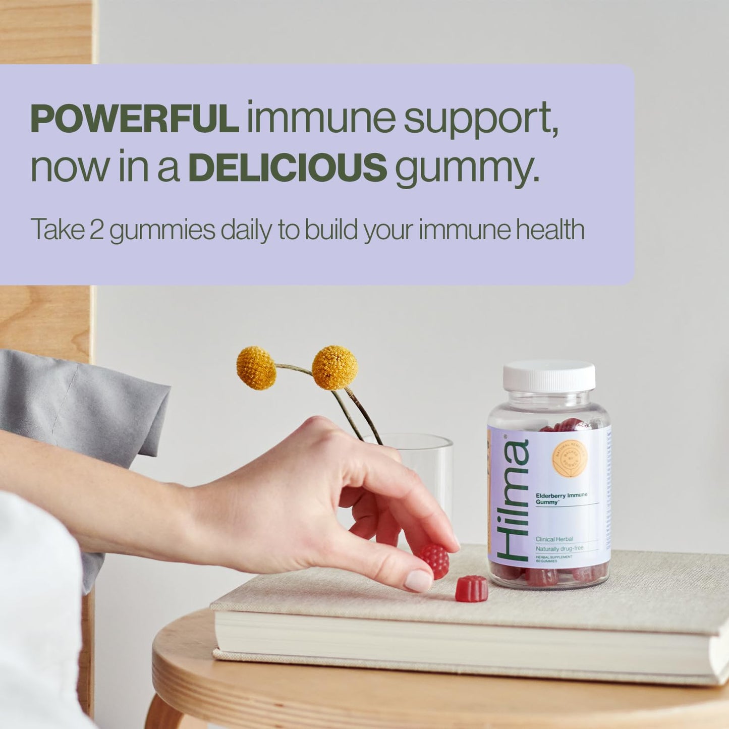 Hilma Elderberry Immune Support Supplement 60 Gummies