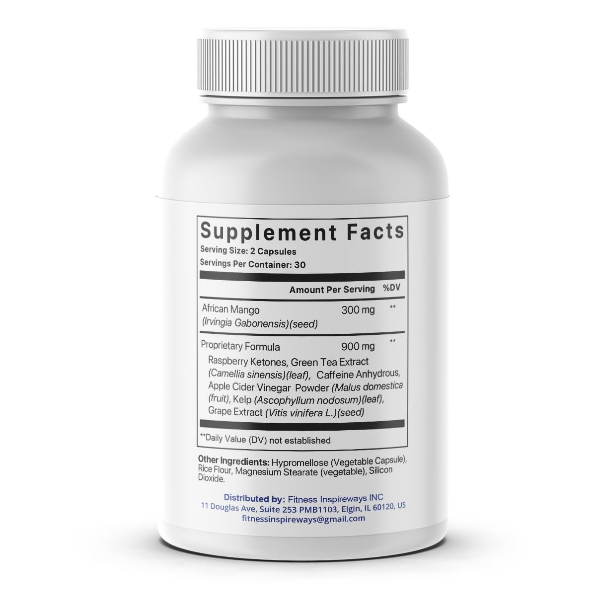 Fitness InspireWays Aqua Fitness Official Premium All Natural Daily Health Support 120 Capsules