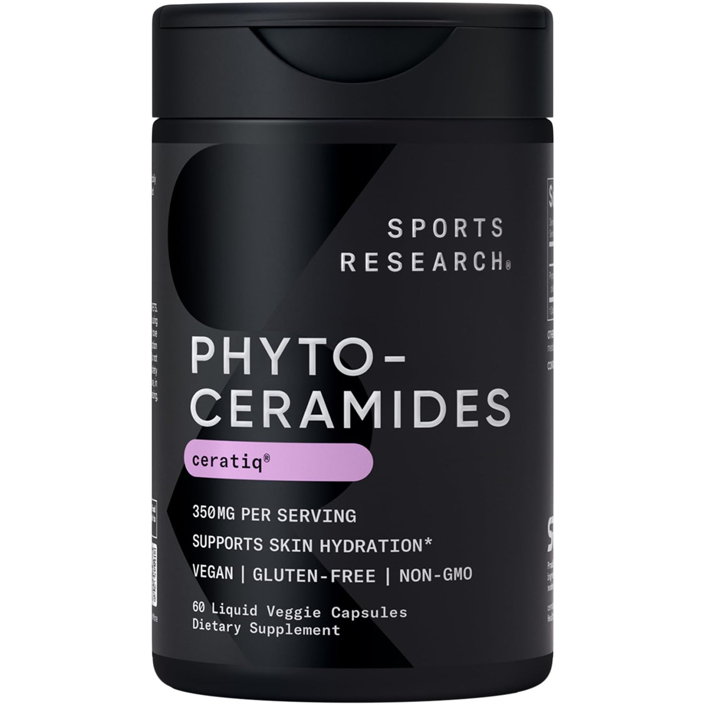 Sports Research Phytoceramides 350 mg Liquid Veggie Capsule, 60 Count