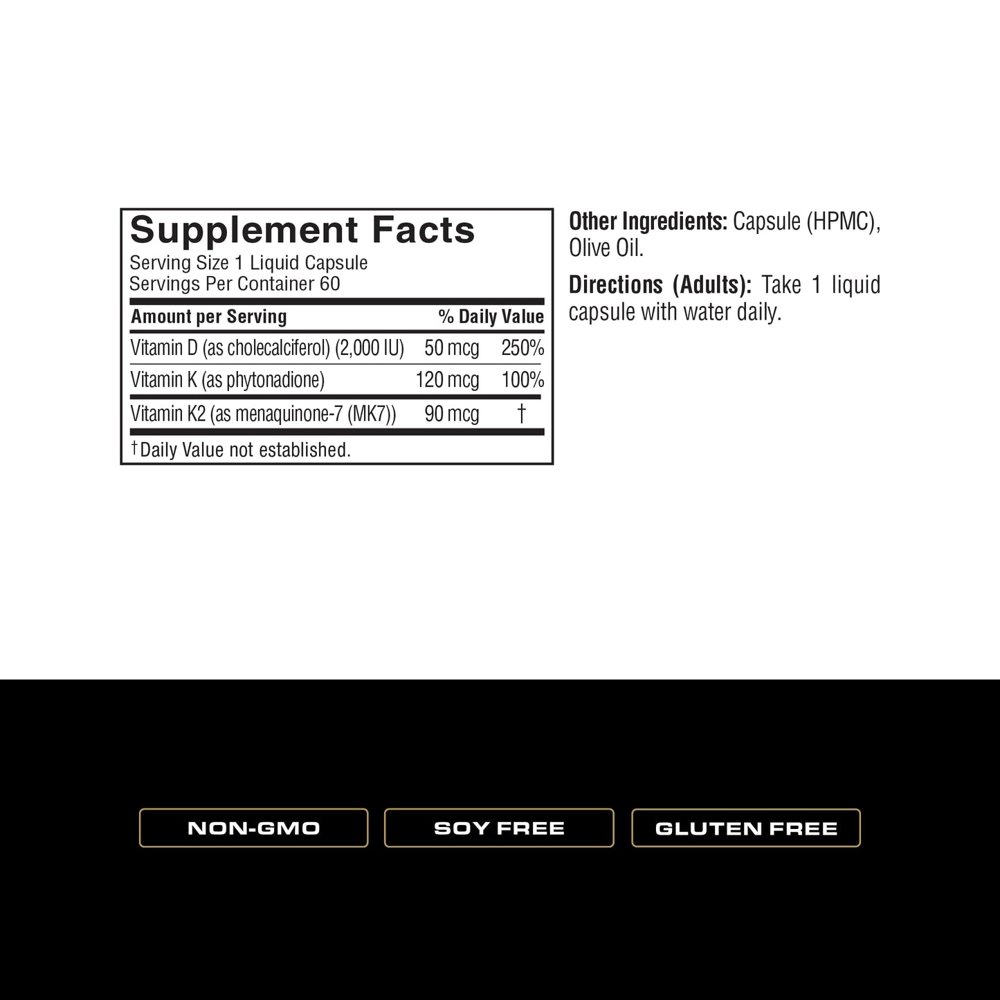 Spoken Vitamin D3 with K1 and K2 Capsule, 1 Count