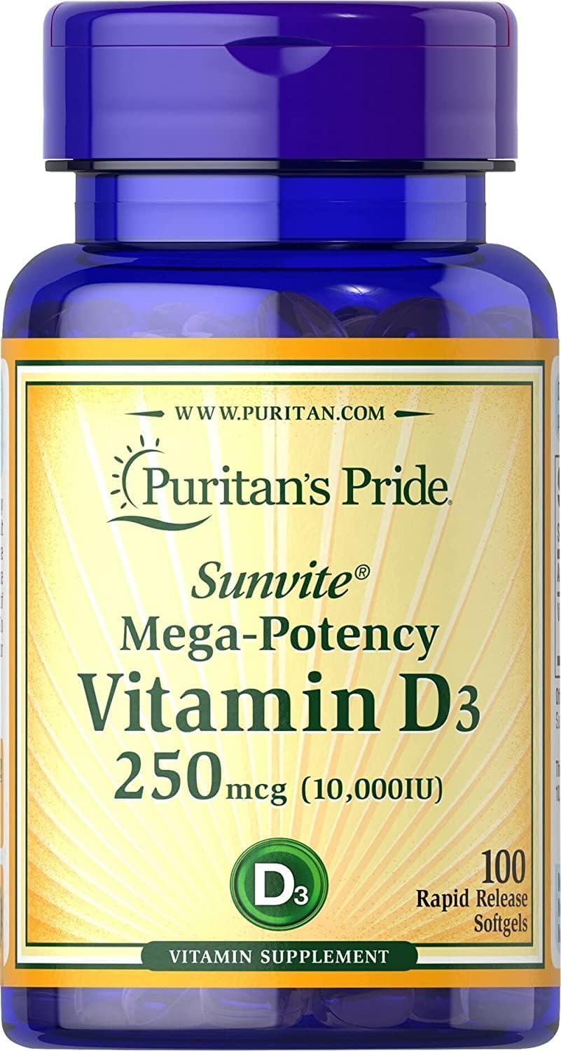 Puritan's Pride Vitamin D3 Softgels 100 Count