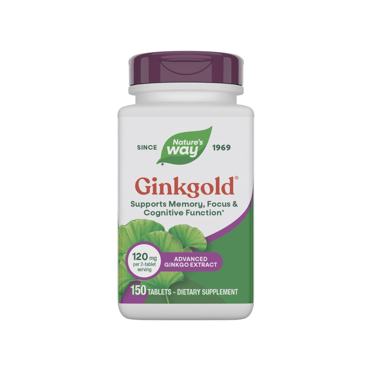 Nature's Way Ginkgold Advanced Ginkgo Biloba Extract 150 Tablets
