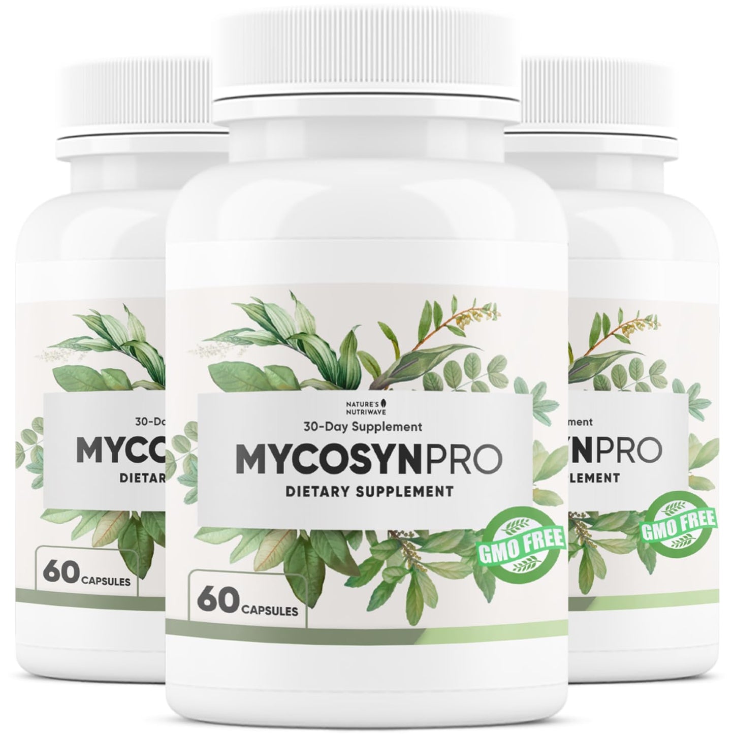 Nature’s NutriWave Mycosyn Pro - Natural Supplement with Vitamin C, Folate & Biotin 180 Capsules