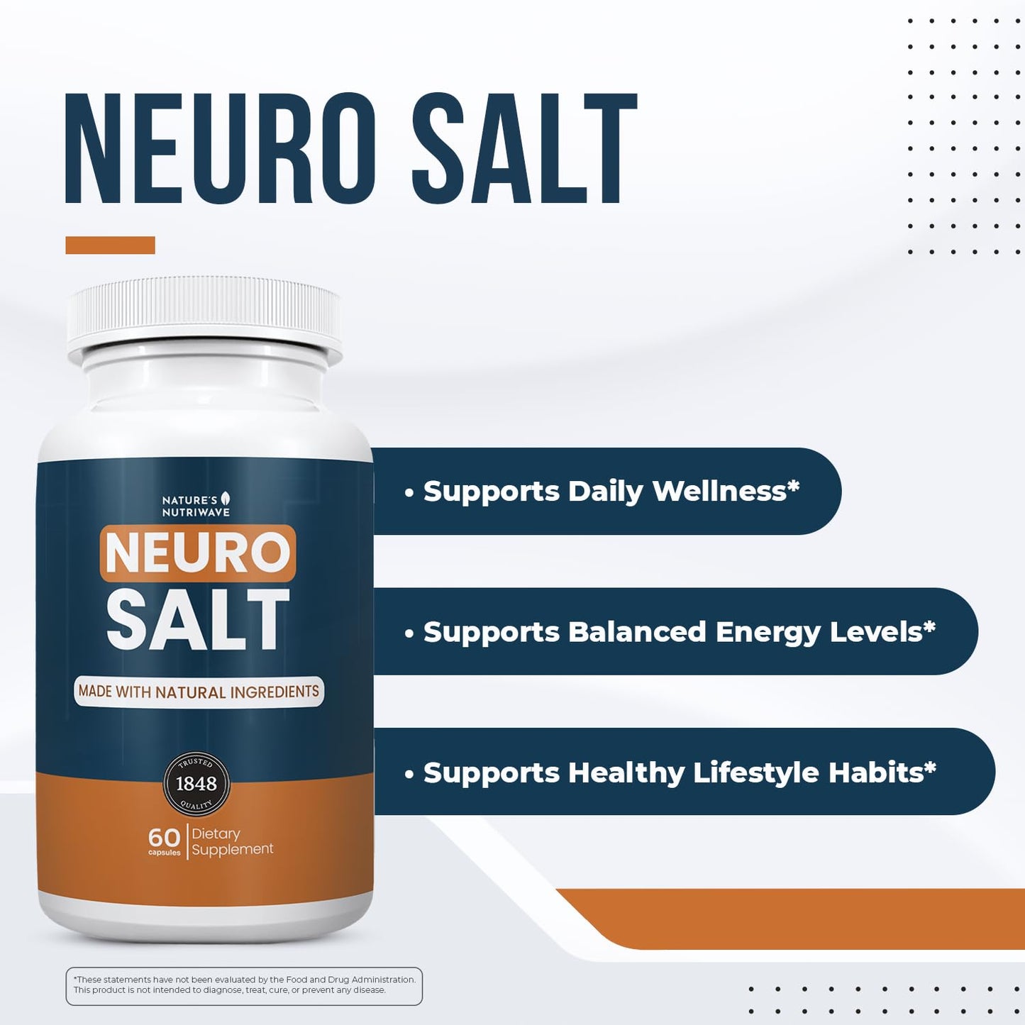 Nature’s NutriWave NeuroSalt Passionflower, Marshmallow & Corydalis Capsules, 120 Count