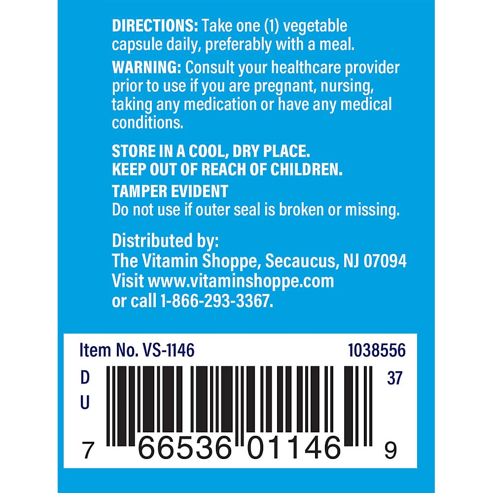 The Vitamin Shoppe Riboflavin B2 100 mg Capsule, 1 Count