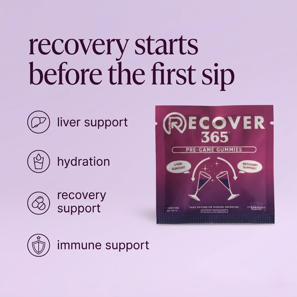 Recover 365 Hangover Relief Gummies, 10-count