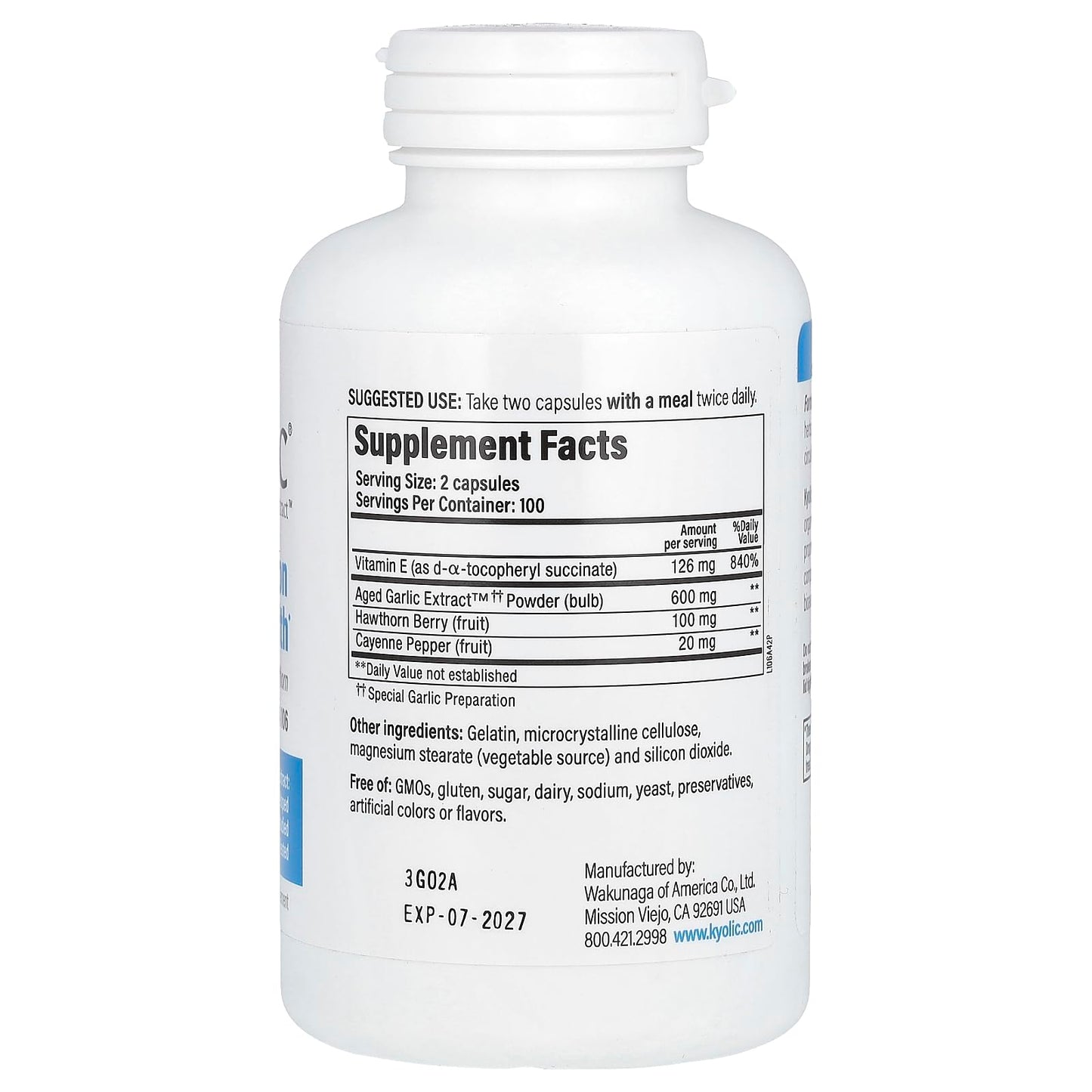 Kyolic Frmla 106 Herb & E Capsules, 1 Capsule