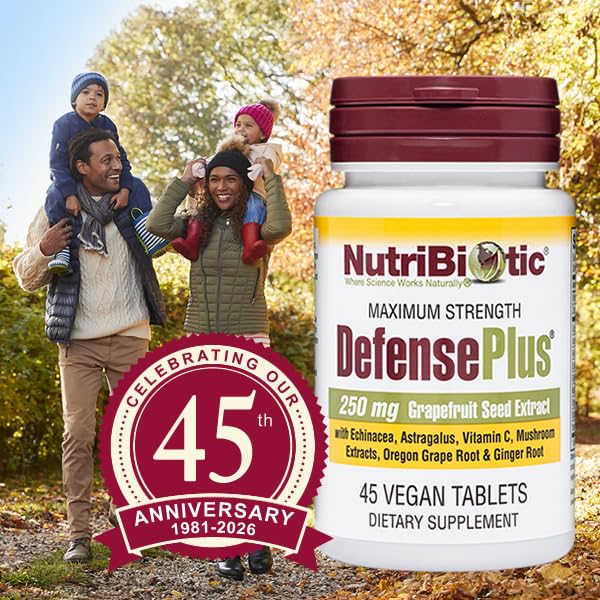NutriBiotic DefensePlus Vegan Tablet, 45 Tablets