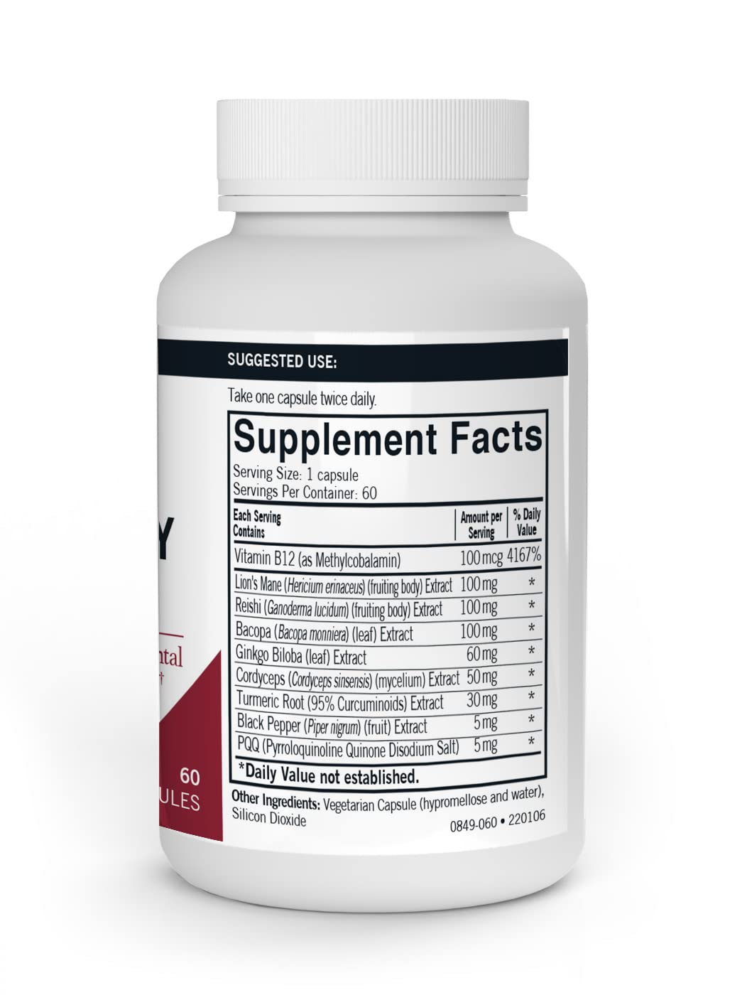 Kirkman Mushroom Mental Clarity & Focus Capsules, 60 Count