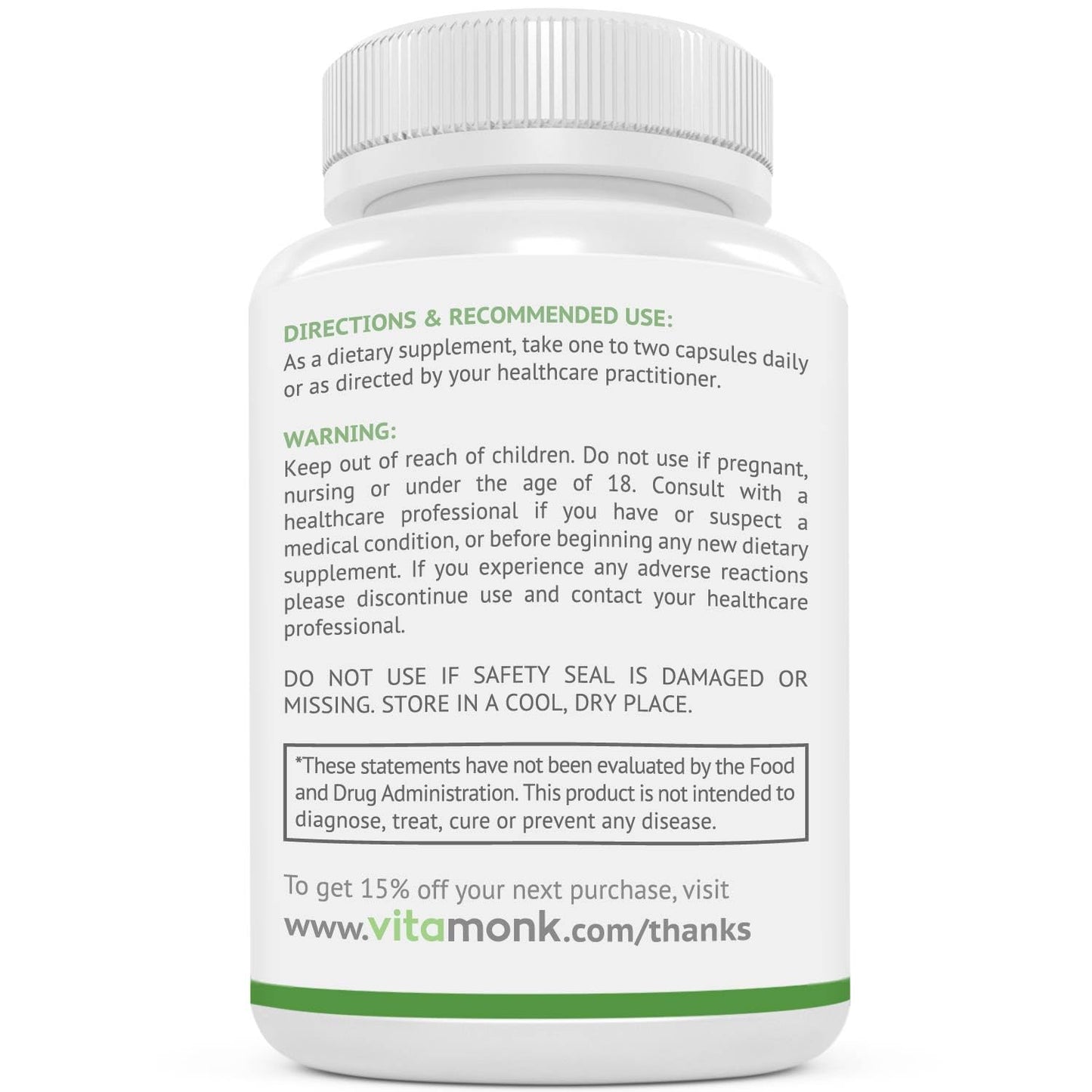 VitaMonk Trans Resveratrol with Pterostilbene for Healthy Aging Support Capsules, 60 Count
