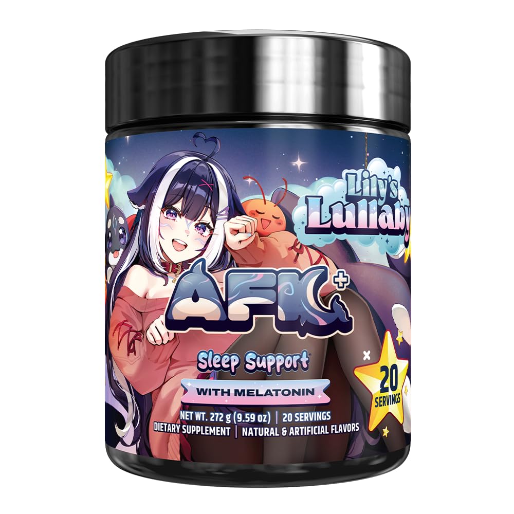 Gamer Supps AFK+ with Melatonin Lily's Lullaby Hot Cocoa by Shylily Powder 9.59 Ounce