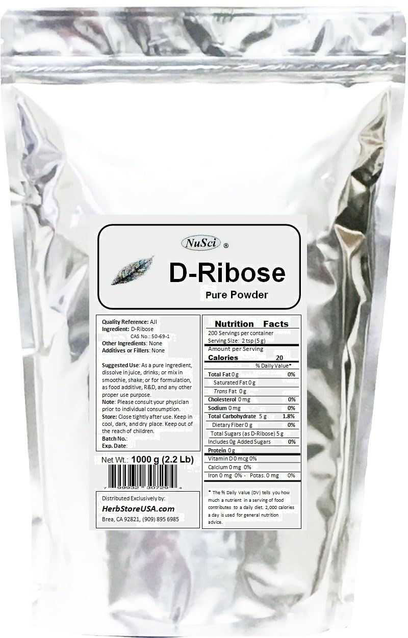 NuSci D-Ribose Powder 17.64 oz