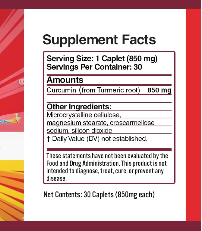 Ambition Exclusive Wear Curcumin Turmeric Curcuma Curcuyin Supplements 850 mg Capsules, 4 Pack