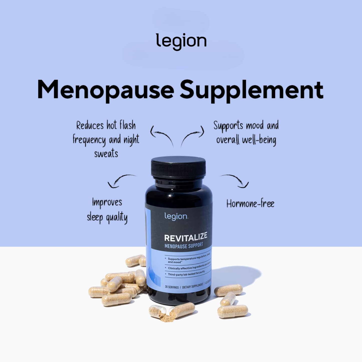 LEGION Revitalize Menopause Support Capsule, 60 Count