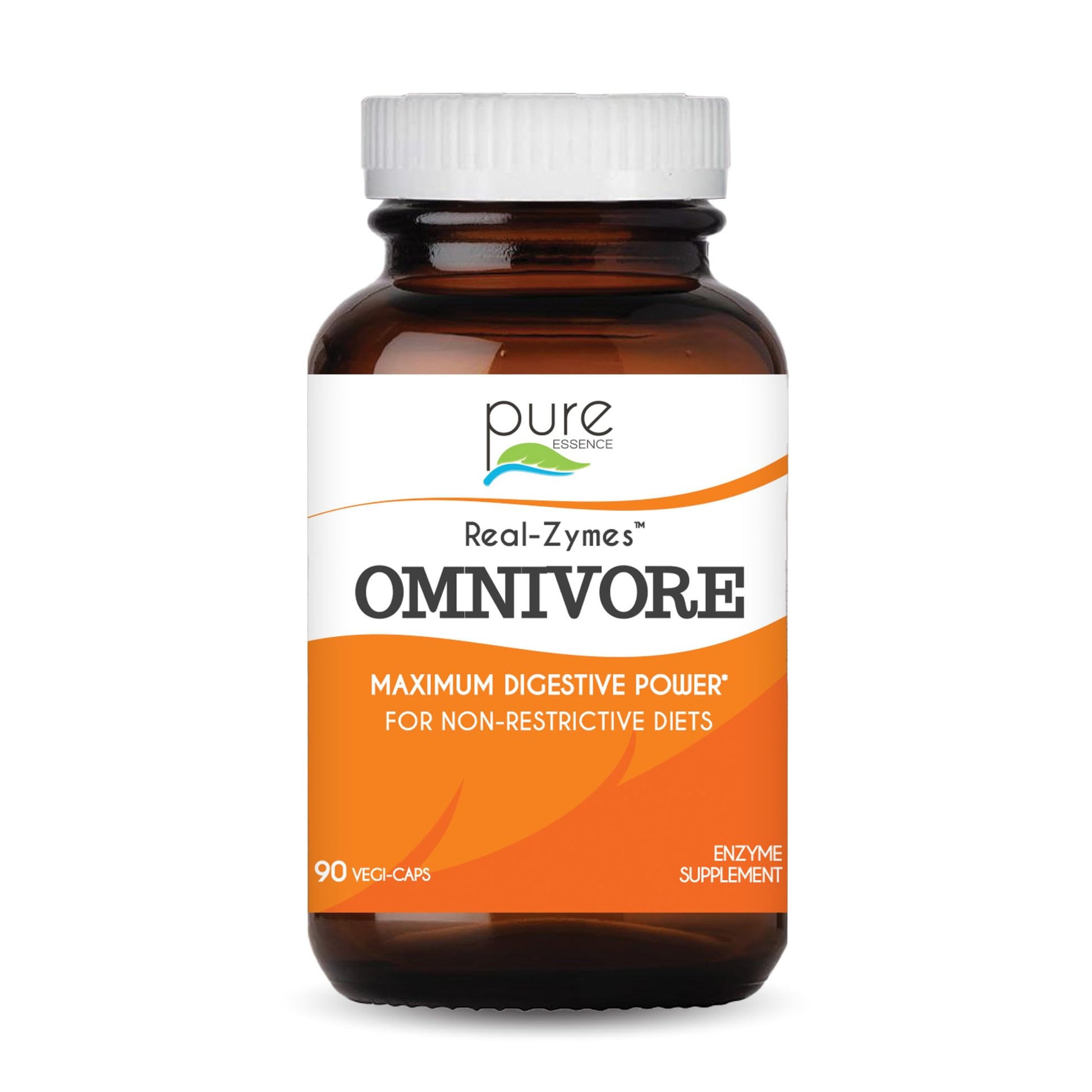 PURE ESSENCE LABS Real-Zymes OMNIVORE Digestive Enzymes Supplement with Probiotics Capsules 90