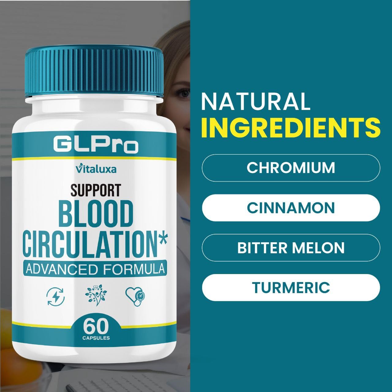Vitaluxa GLPro Blood Support Capsules 120 Count