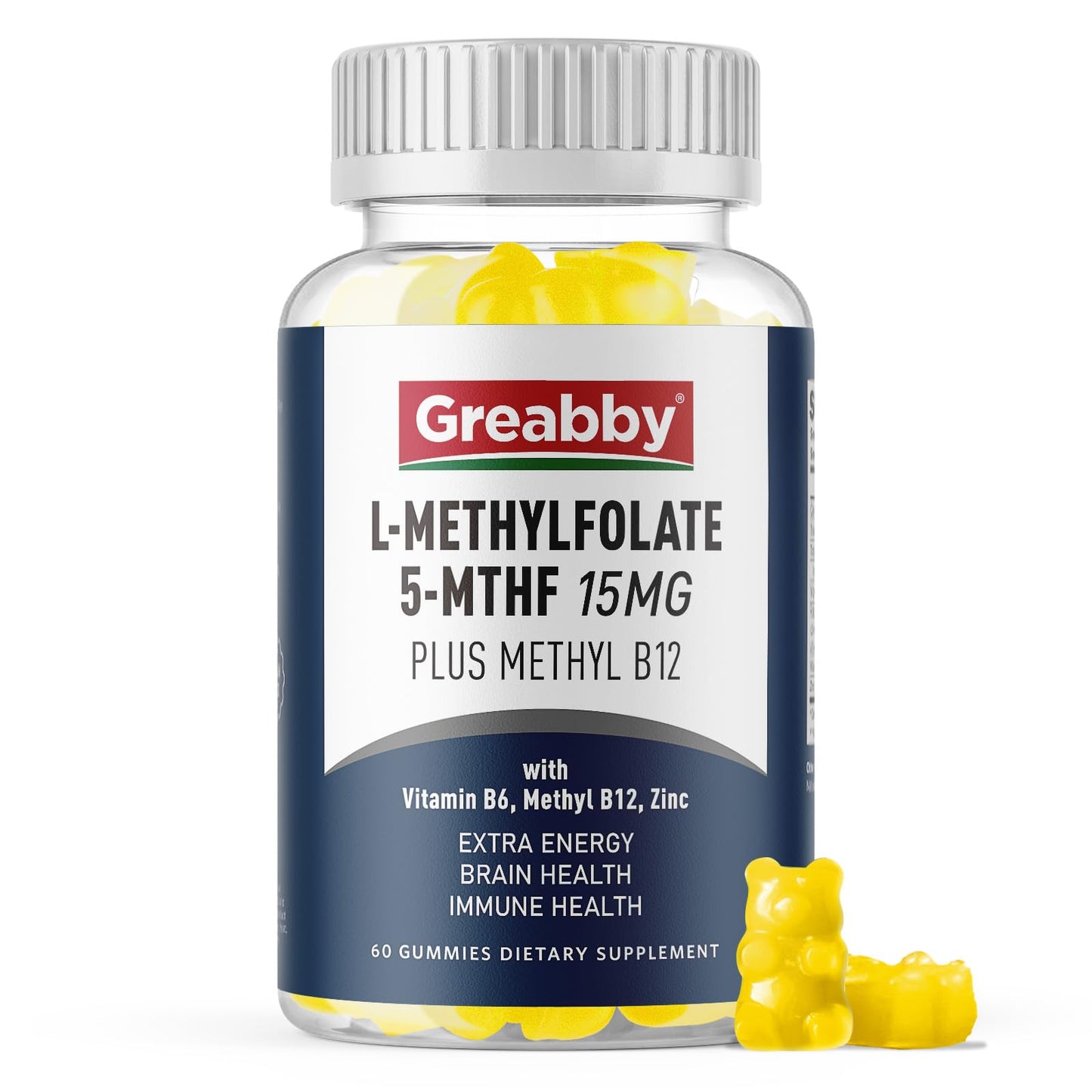 GREABBY L Methylfolate Gummies, 60 Gummies