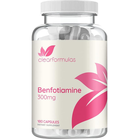 Clear Formulas Benfotiamine B1 300mg Capsule, 180 Count
