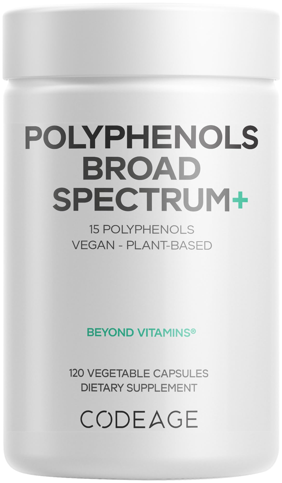 Codeage Polyphenols Broad Spectrum Supplement Capsules, 120 Capsules