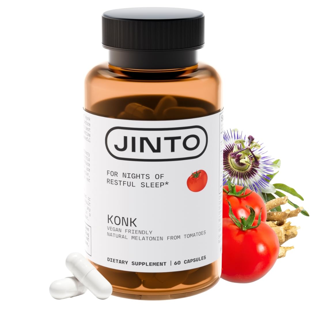 JINTO Melatonin Sleep Capsules, 60 Count