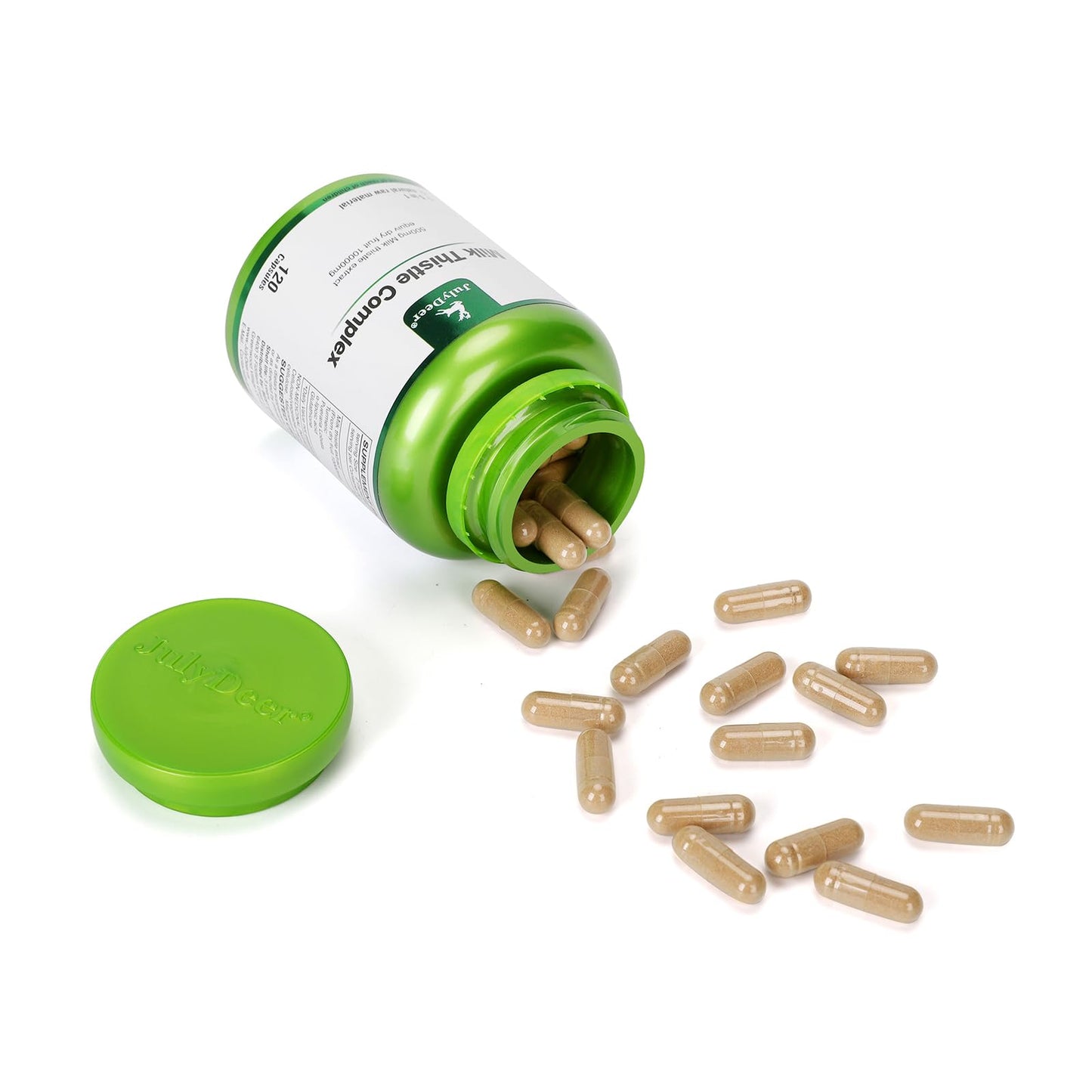 JulyDeer Milk Thistle 500 mg Silymarin Marianum, 240 Capsules