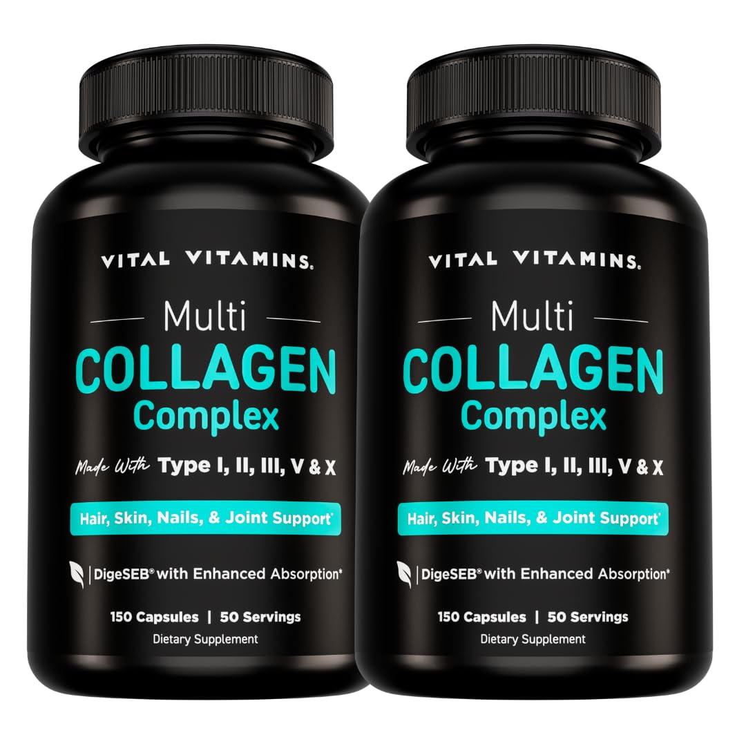 Vital Vitamins Multi Collagen Peptides Complex Capsule 300 Count