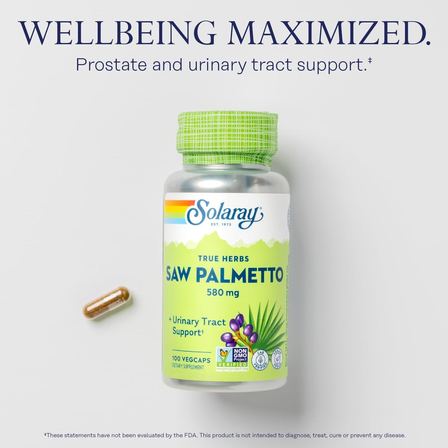 SOLARAY Saw Palmetto Berry 580 mg VegCaps 100