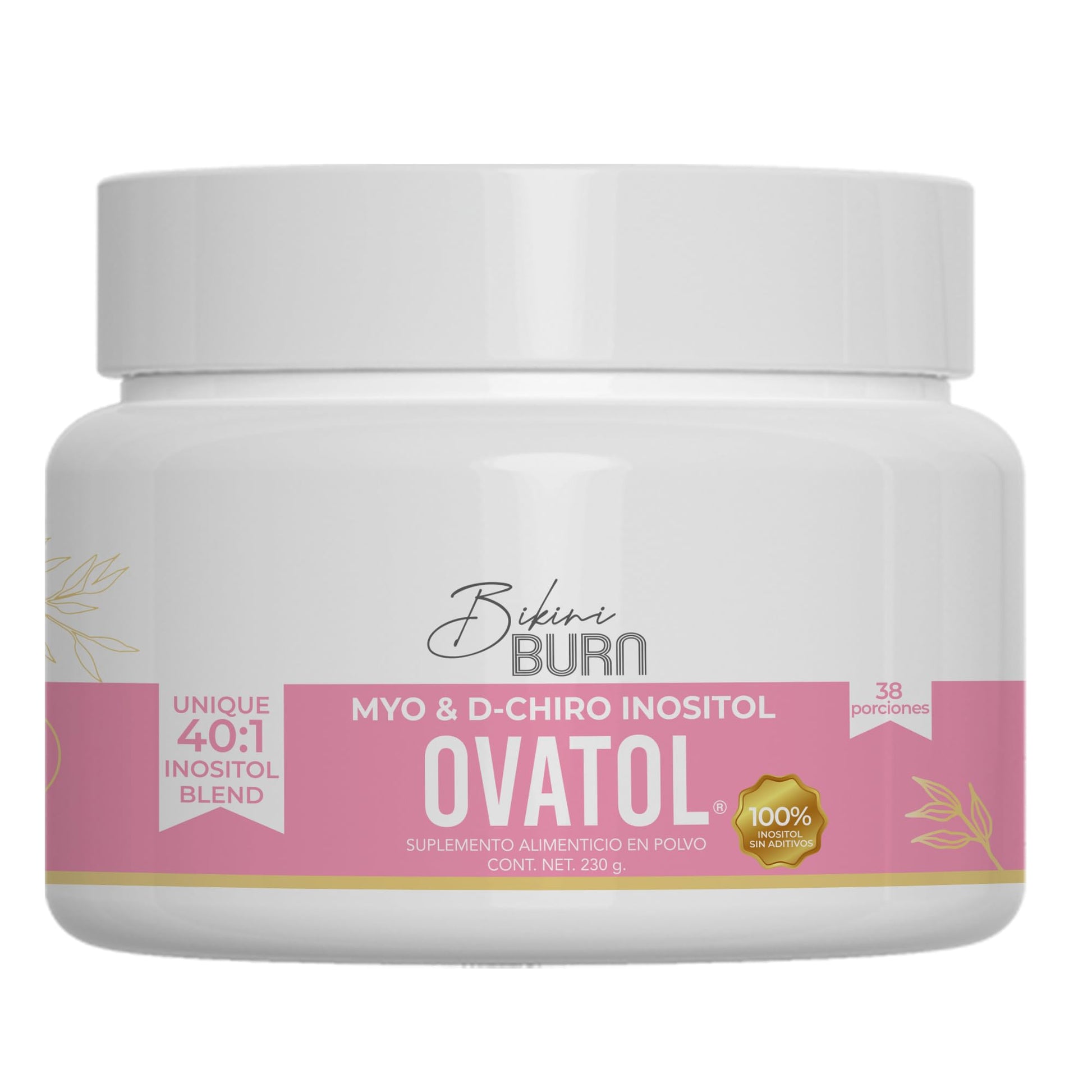 Bikini Burn Ovatol Inositol Powder, Myo-Inositol & D-Chiro-Inositol 40:1, 8.11 oz