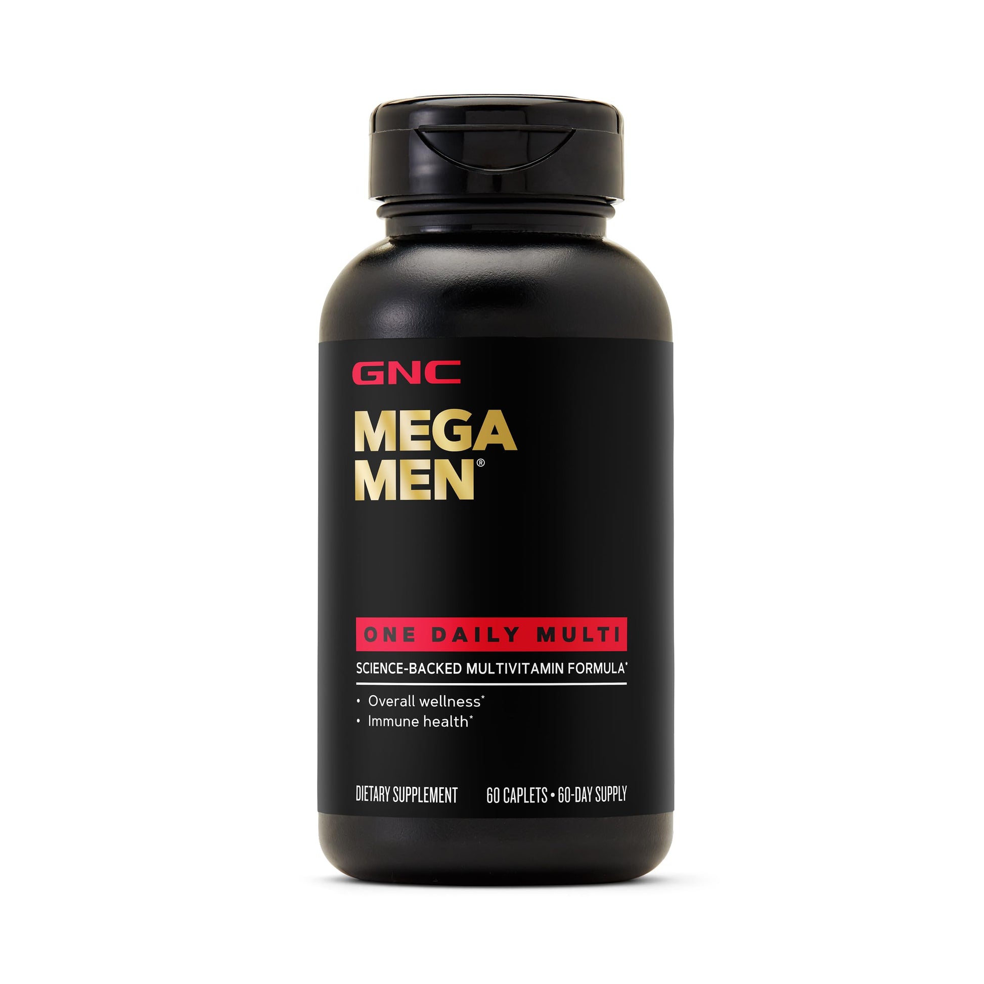 GNC Mega Men One Daily Multi Caplets, 60 Count
