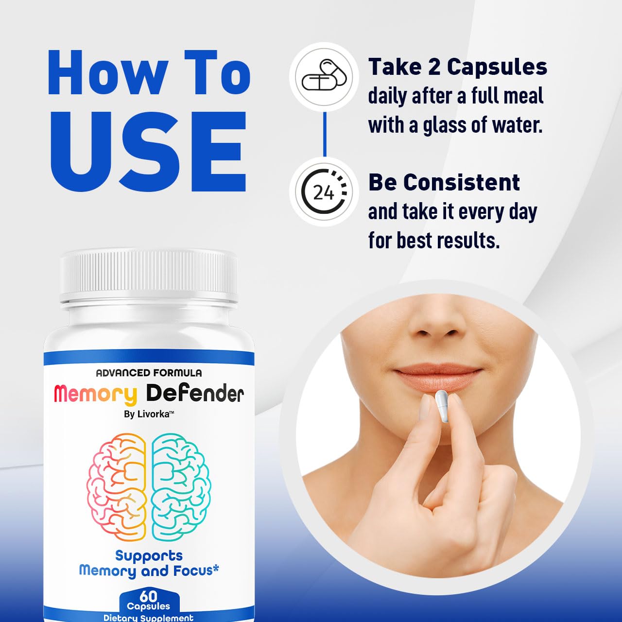 LIVORKA Memory Defender Capsules, 180 Capsules