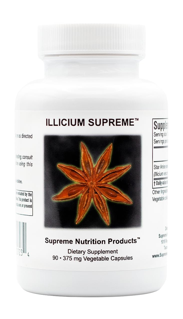 Supreme Nutrition Products Illicium Star Anise Capsules, 90 Capsules