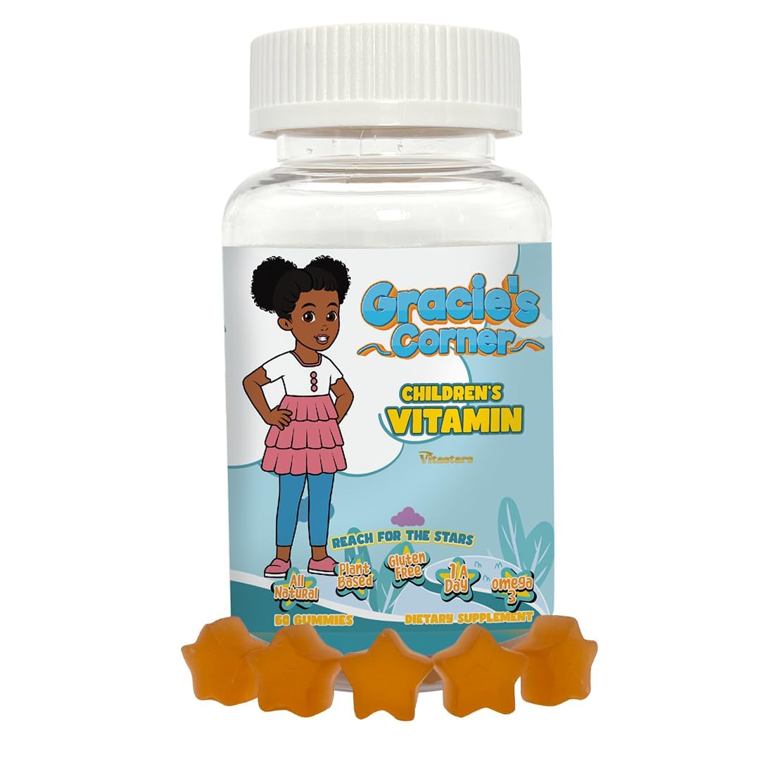 Vitastars Gracie’s Corner Stars Kids Multivitamin Gummies with Omega 3 60 Count