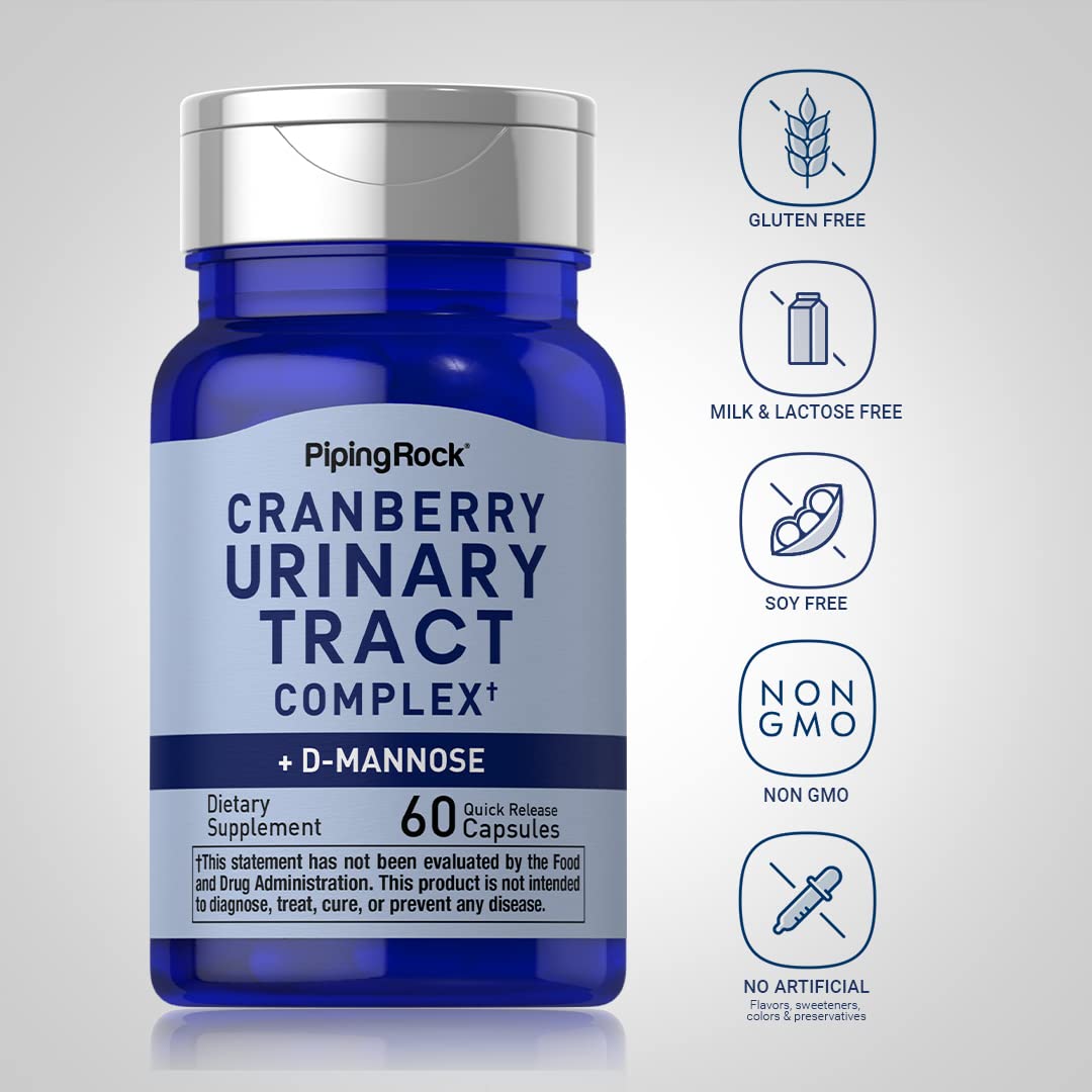 Piping Rock Cranberry Complex with D-Mannose & Probiotic Blend 60 Capsules