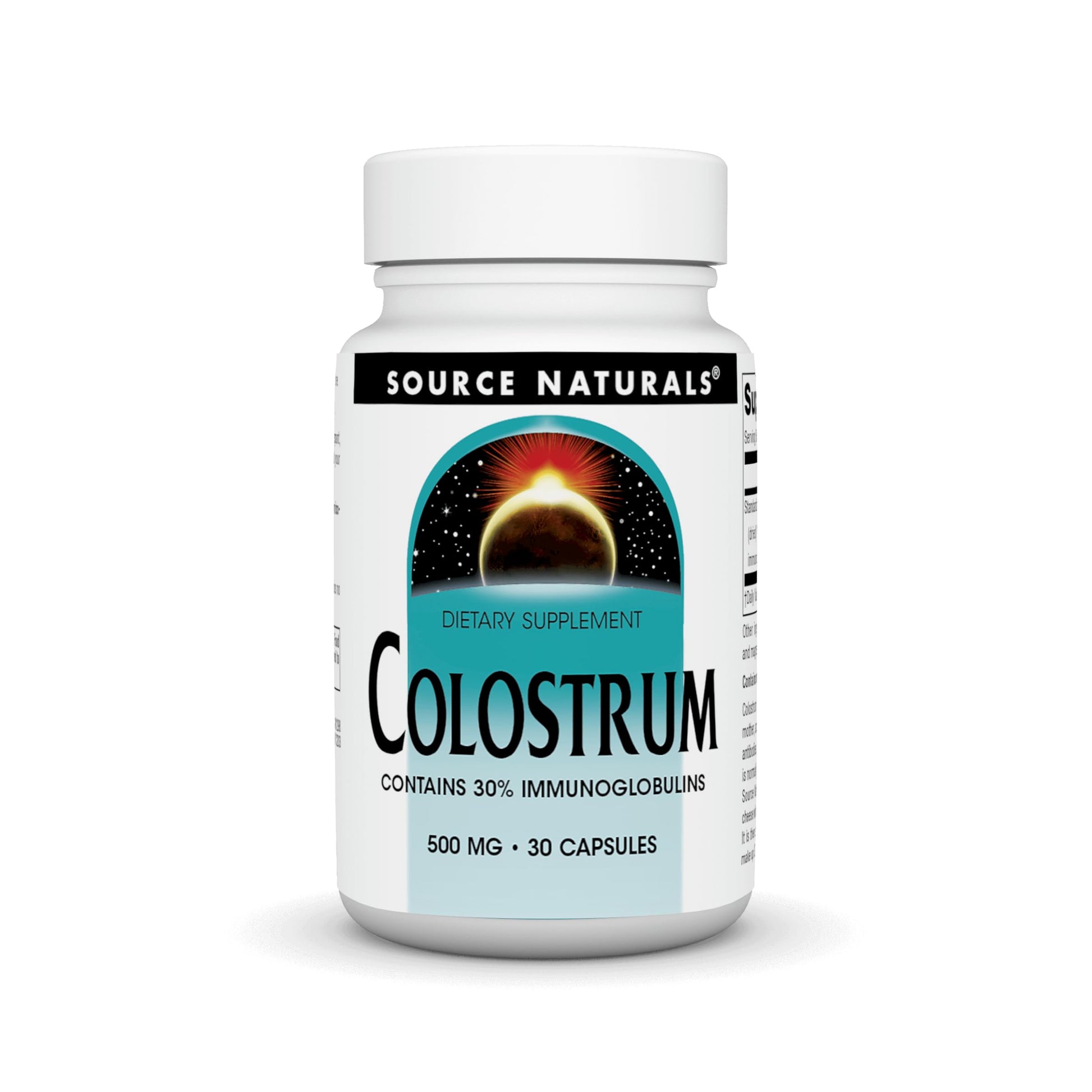 Source Naturals Colostrum Contains 30 Percent Immunoglobulins, 30 Capsules