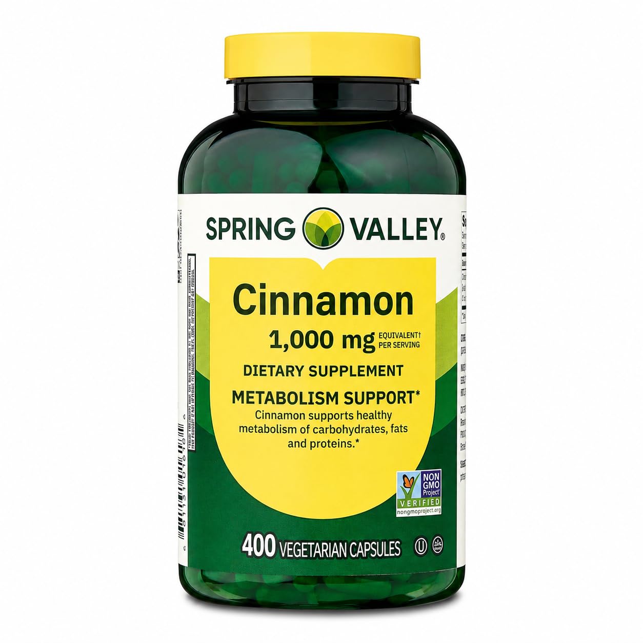 Generic Cinnamon Supplement Vegetarian Capsules, 400 Count
