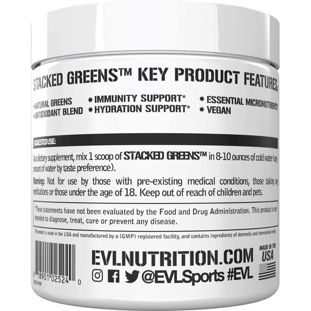 Evlution Stacked Greens Powder 5.7 Ounce