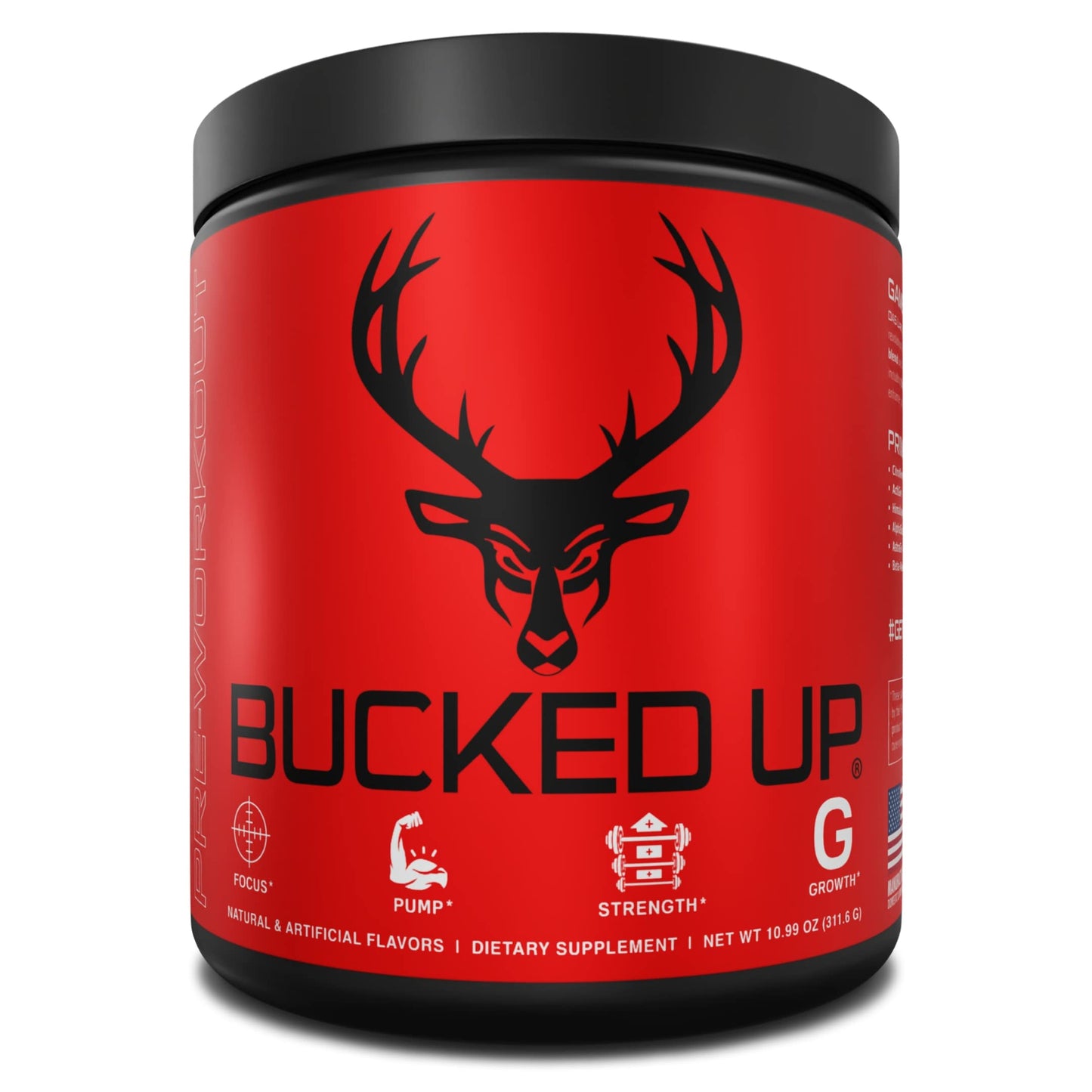 Bucked Up Pre Workout Powder Grape 10.99 Ounce